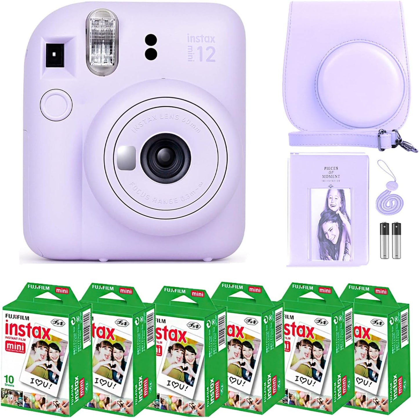 Fujifilm Instax Mini 12 Lilac Camera Film Bundle