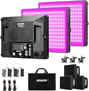 Aputure WQVNBOOTOW Amaran P60C 3-Light RGBWW LED Panel Kit