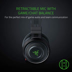 Razer RZ04-02670100-R3U1 Nari Ultimate Headset: THX, Haptic Feedback