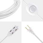GE 39607 12ft Extension Cord with Footswitch - 3 Outlet