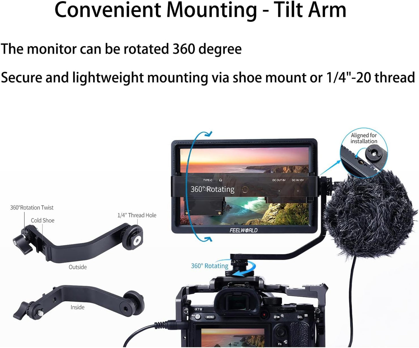 FEELWORLD FW568S 6" 3G-SDI/4K HDMI On-Camera Monitor