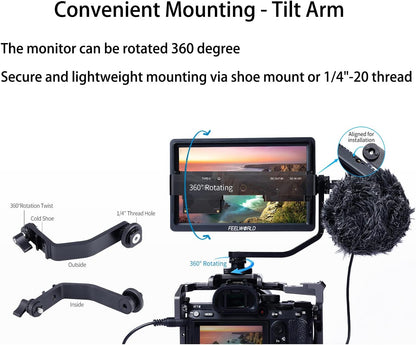 FEELWORLD FW568S 6" 3G-SDI/4K HDMI On-Camera Monitor