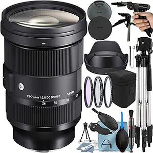 Sigma 578965 24-70mm f/2.8 DG DN Sony E-Mount Lens Bundle