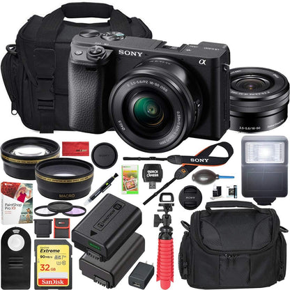 Sony E12SNILCE6400LB a6400 Mirrorless Camera 16-50mm Lens Bundle