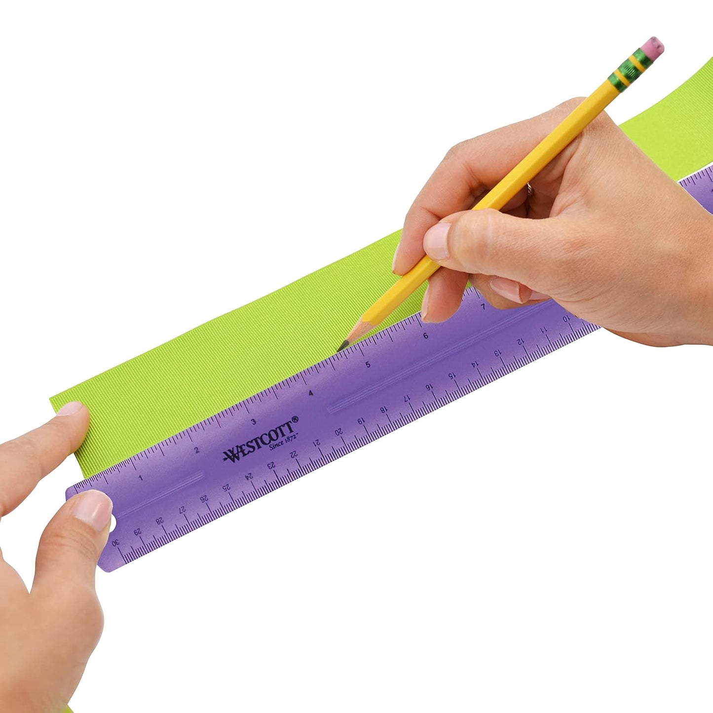 Westcott 16024 12-Inch Jeweltone Purple Plastic Ruler