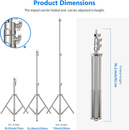 Neewer 10090544 79" Stainless Steel Photography Light Stand