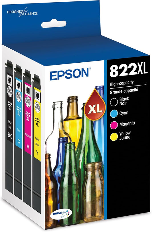 Epson T822XL-XCS DURABrite High Capacity Ink Combo Pack