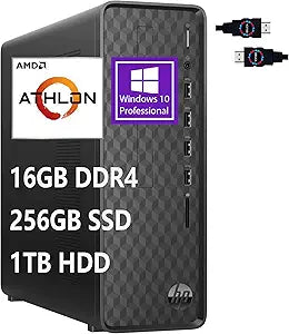 HP Slim Desktop AMD Athlon Gold 16GB 1TB PC — main product image
