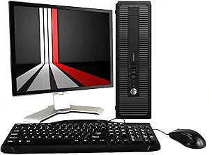 HP EliteDesk 800 G1 SFF i5 Desktop PC GT 1030 Renewed