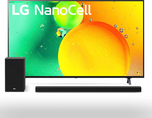 LG NANO75 Series 55" 4K Smart TV & SP9YA Soundbar Bundle