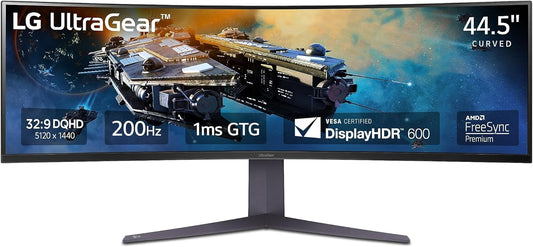LG 45GR65DC-B Ultragear 45-Inch Curved Gaming Monitor QHD 200Hz