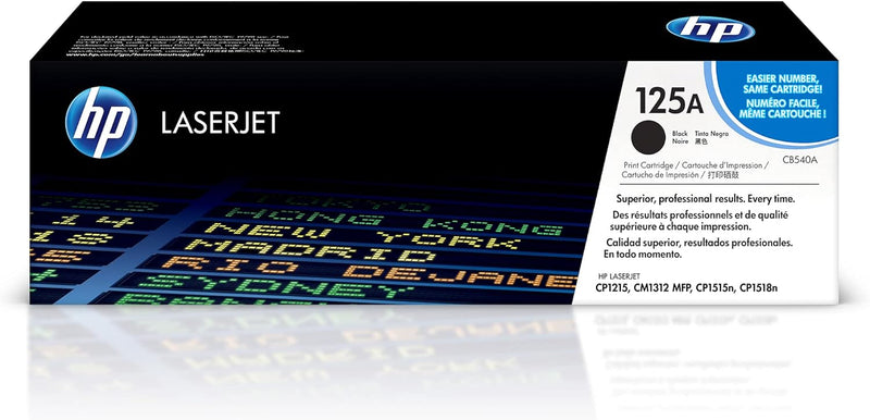 HP CB540A 125A Black Original LaserJet Toner — main product image