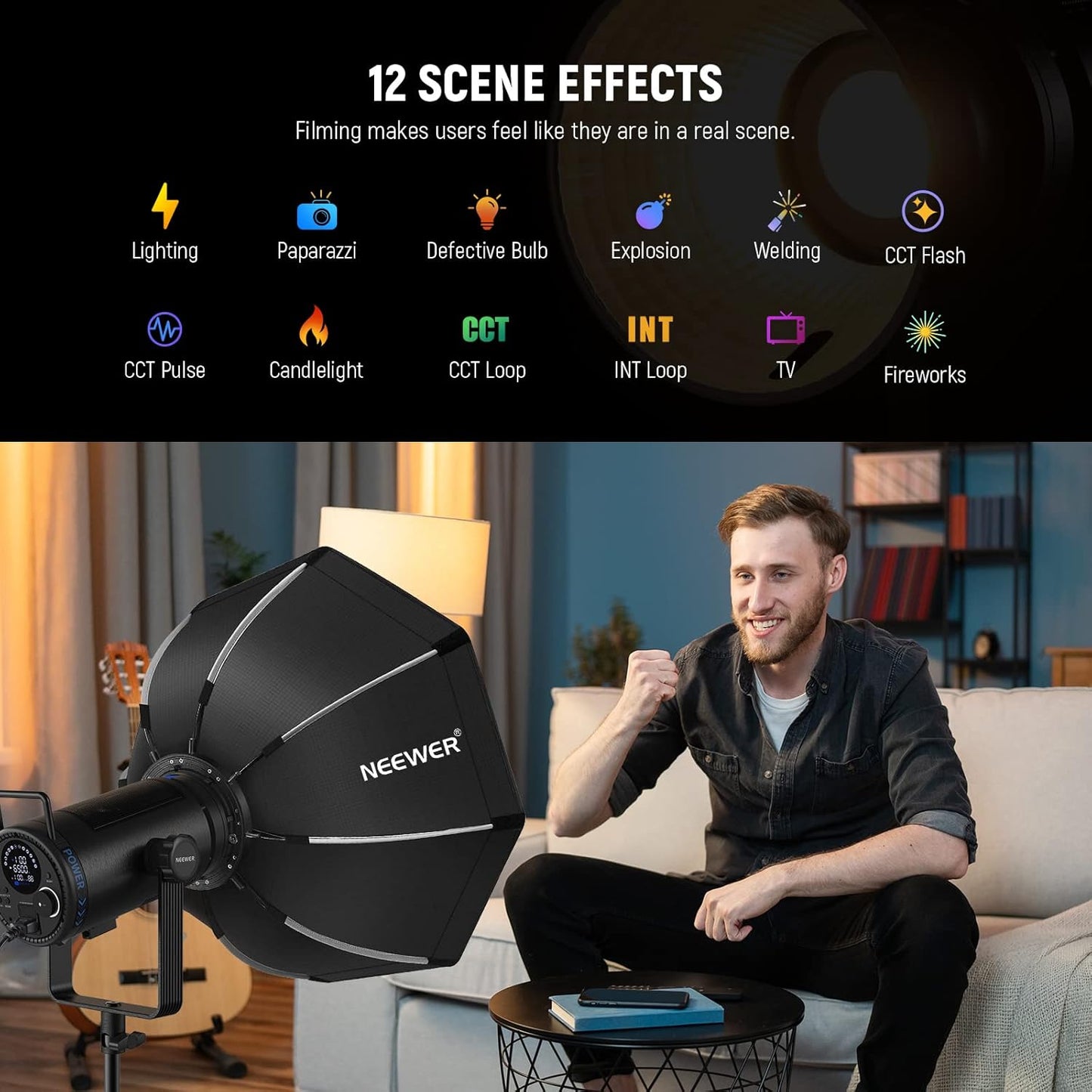 Neewer CB200B 210W LED Video Light Bi-Color 2700K-6500K