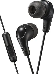JVC HAFX65MB Gumy Plus In-Ear Earbuds with Mic - Black