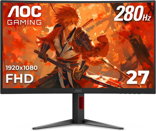 AOC C27G4ZH 27-Inch Curved Gaming Monitor - 280Hz, 0.3ms, FHD