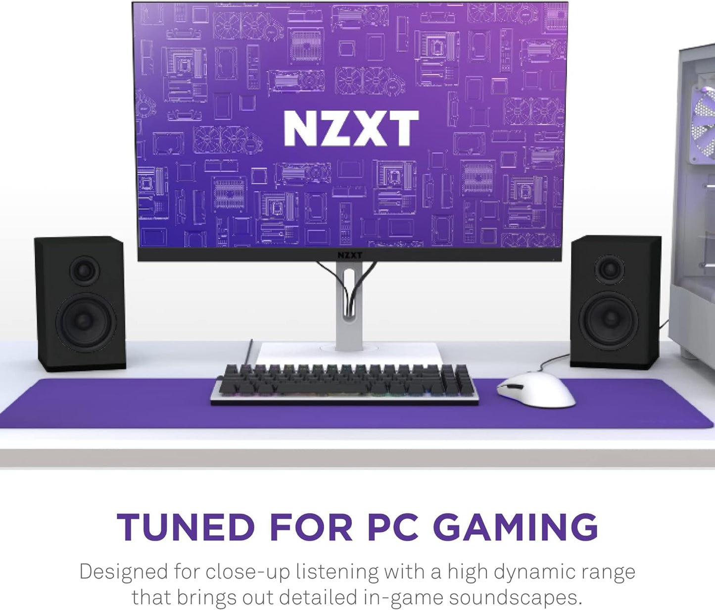 NZXT AP-SPKB2-US Relay PC Gaming Desktop Speakers