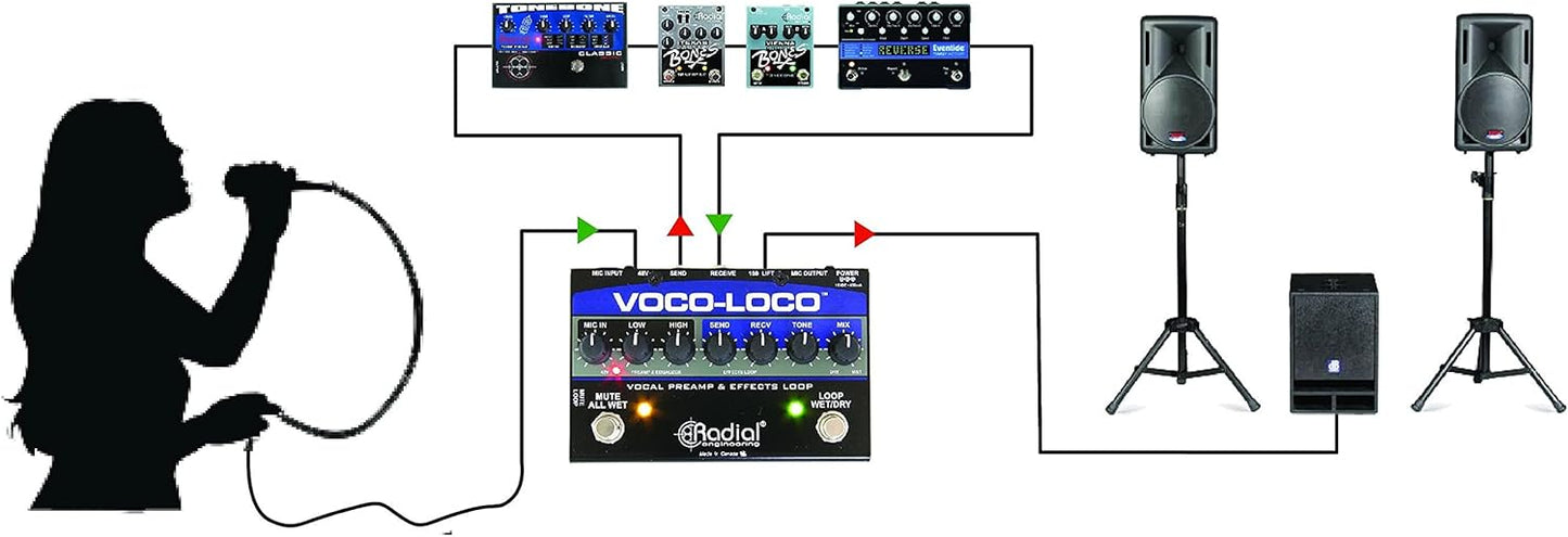 Radial Engineering R800 1425 00 Voco Loco Mic Effects