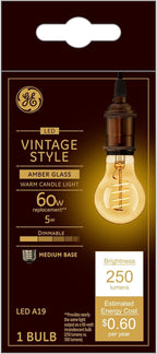 GE 36505 VintaStyle LED Light Bulb 60W Amber