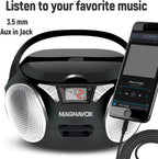 Magnavox MD6924 Portable CD Boombox AM/FM Stereo Black