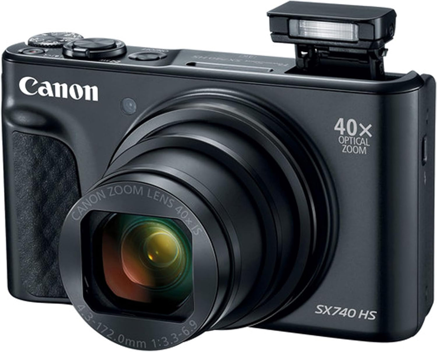 Canon SX740 HS 40x Zoom Compact Camera Bundle (Renewed)