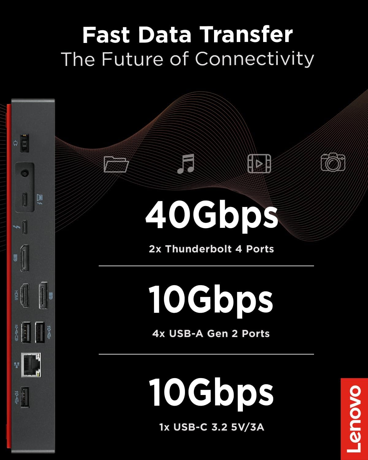 Lenovo ThinkPad Thunderbolt 4 Dock 100W 40B00135UK