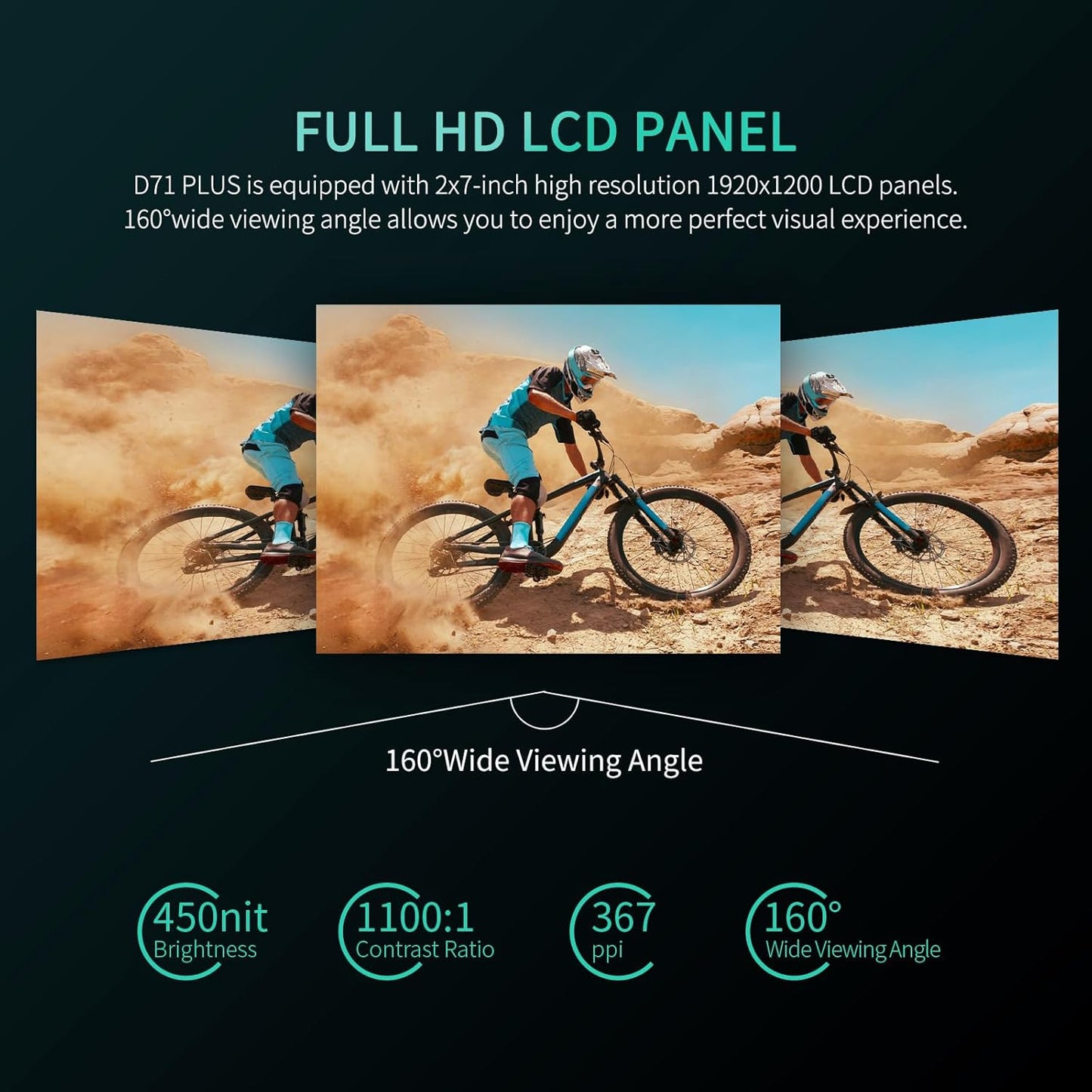 FEELWORLD D71 PLUS Dual 7" 3RU Broadcast Monitor