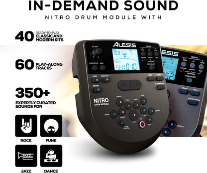 Alesis Nitro Mesh Kit Electronic Drum Set with Headphones