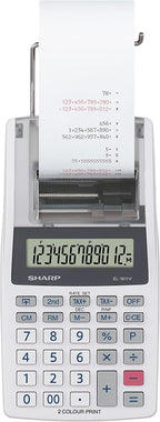 Sharp EL-1611V 12-Digit Printing Calculator - Grey