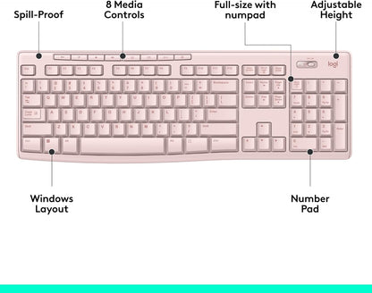 Logitech 920-013289 K270 Rose Wireless Keyboard