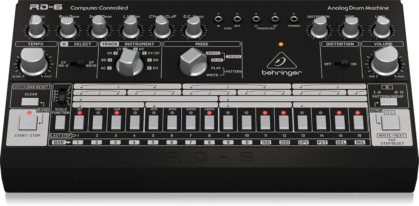 Behringer RD-6-BK Analog Drum Machine Black