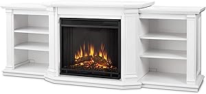 Misc Electric Entertainment Fireplace White Traditional Programmable