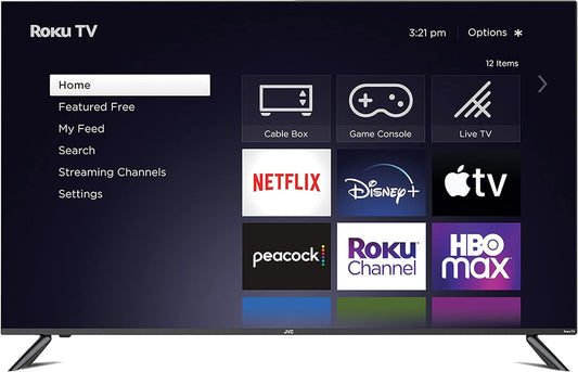 JVC LT50MAW8 50-Inch 4K QLED Roku Smart TV HDR