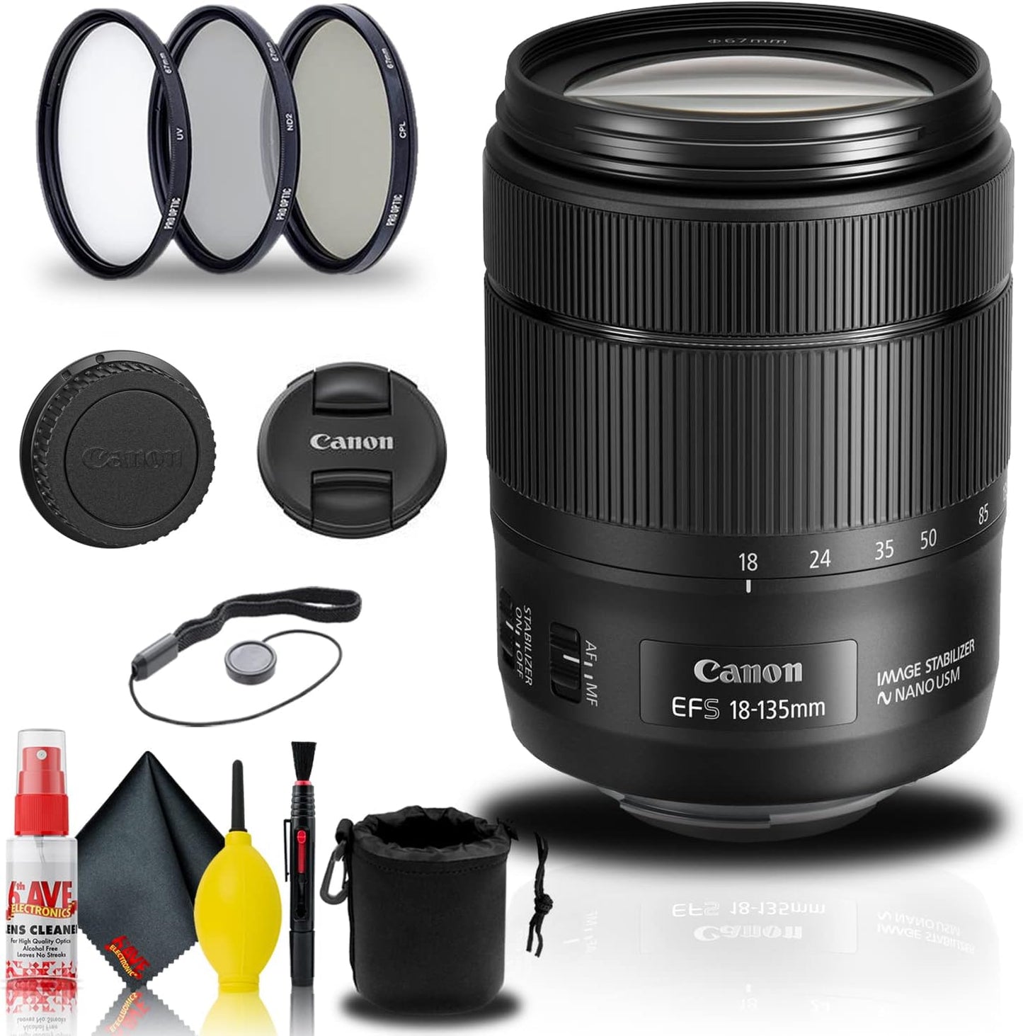 Canon 1276C002 EF-S 18-135mm USM Lens Renewed