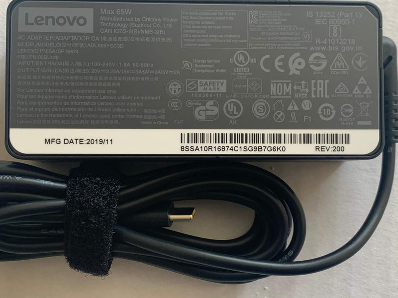 Lenovo ADLX65YCC3A 65W USB-C Laptop Charger — main product image