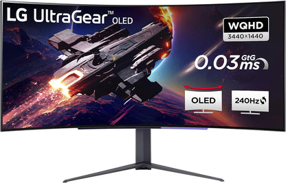 LG 45GR95QE-B.AEU 45" UltraGear 240Hz Curved OLED Gaming Monitor