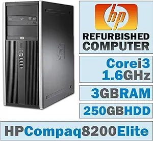 HP Compaq 8200 Elite CMT - Core i3, 3GB, 250GB, No OS