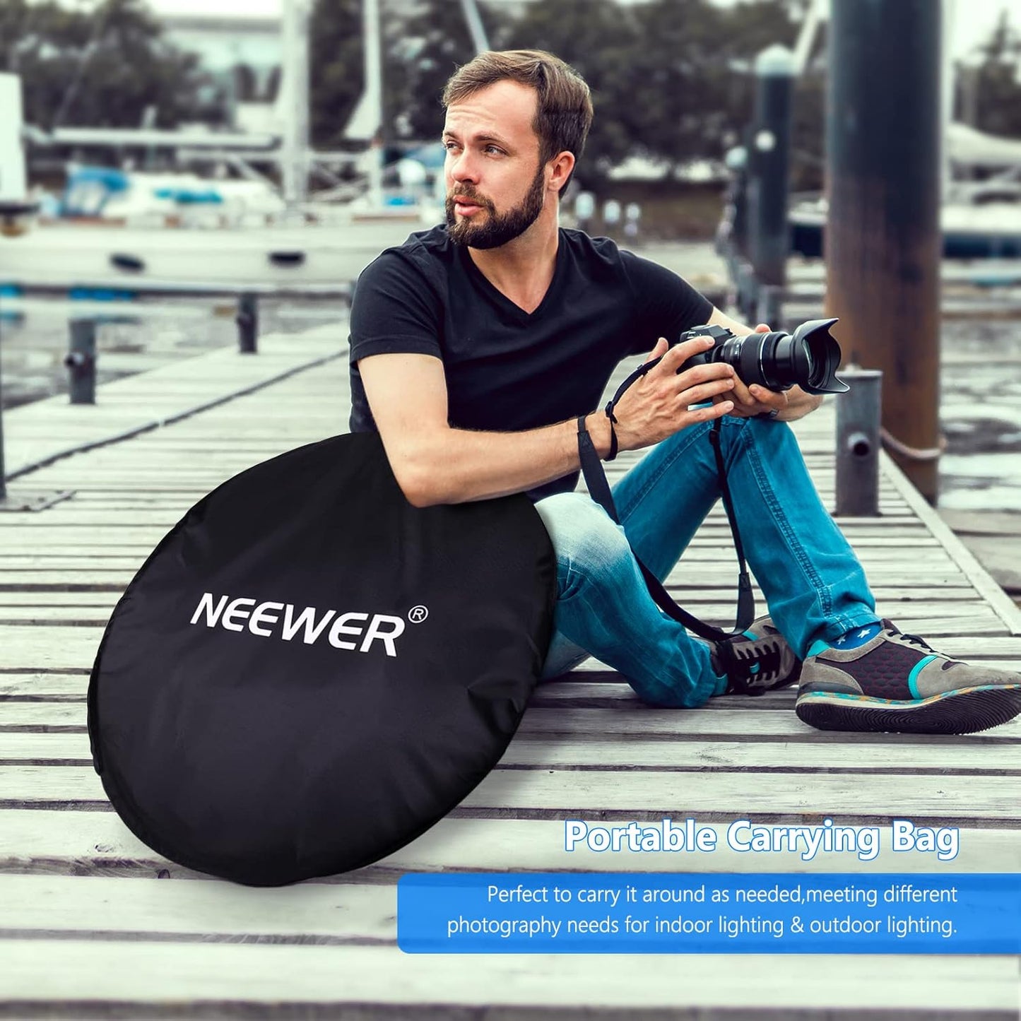 Neewer 10071559 59"x79" 5-in-1 Photography Reflector