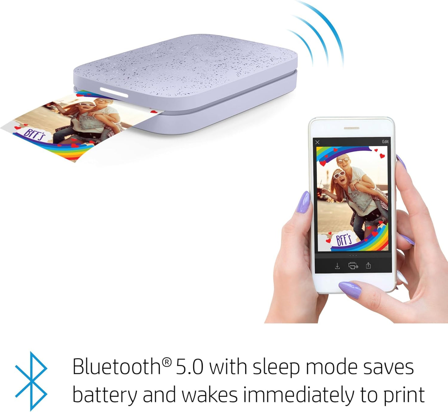 HP HPISPPR Sprocket 2x3" Portable Photo Printer Purple