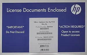 HP TD449A VMW Vsphere Ess 3YR9X5 NM License