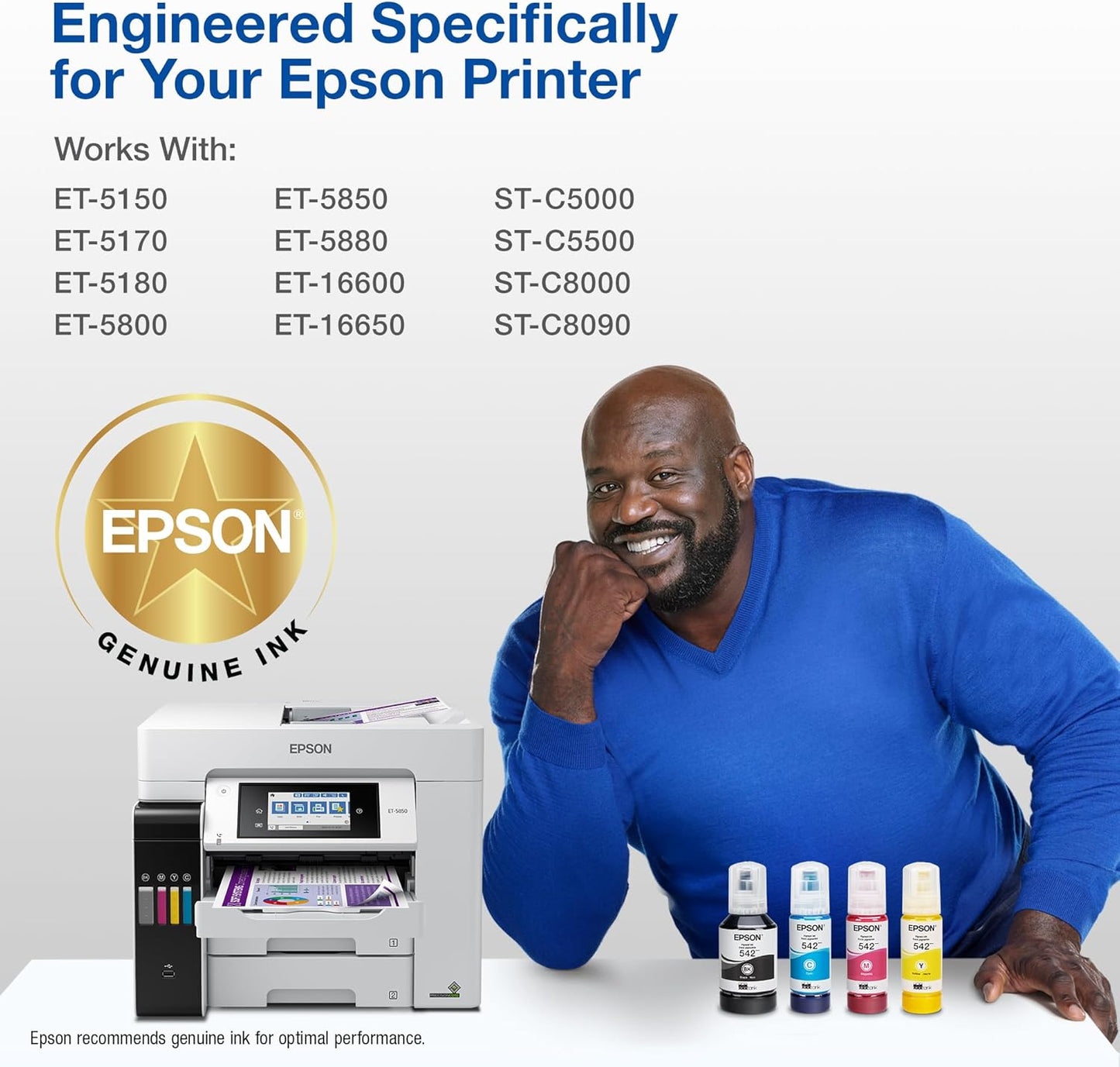 Epson T542120-S 542 EcoTank Black Ink Bottle