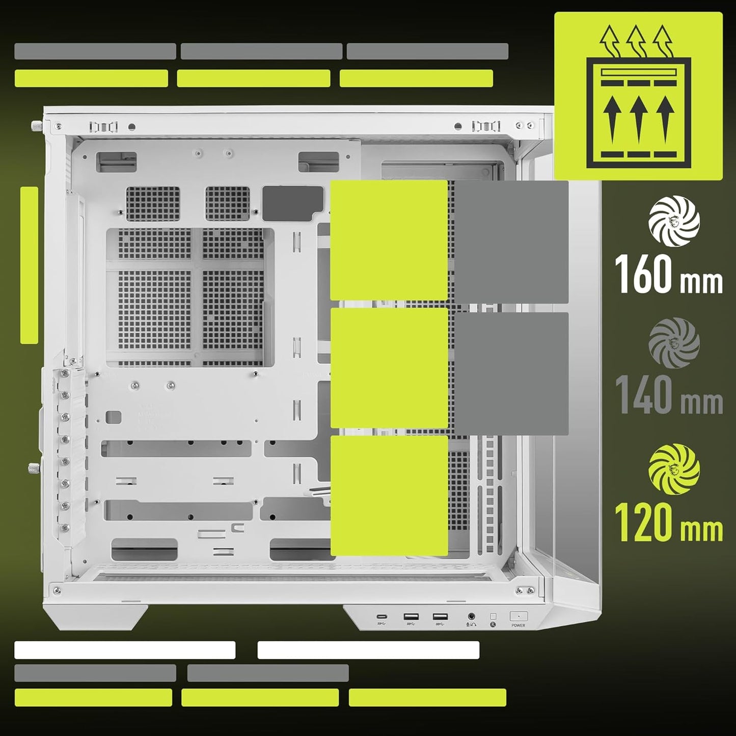 MSI PANO100LPZWHT MAG PC Case White