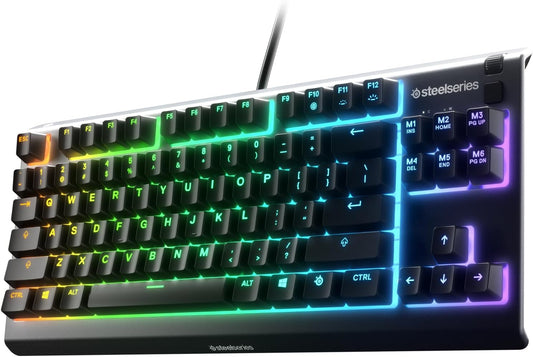 SteelSeries Apex 3 TKL RGB Gaming Keyboard - Compact Tenkeyless Design