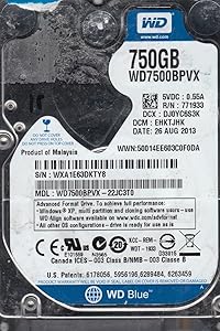 Western Digital WD7500BPVX-22JC3T0 750GB SATA HDD — main product image