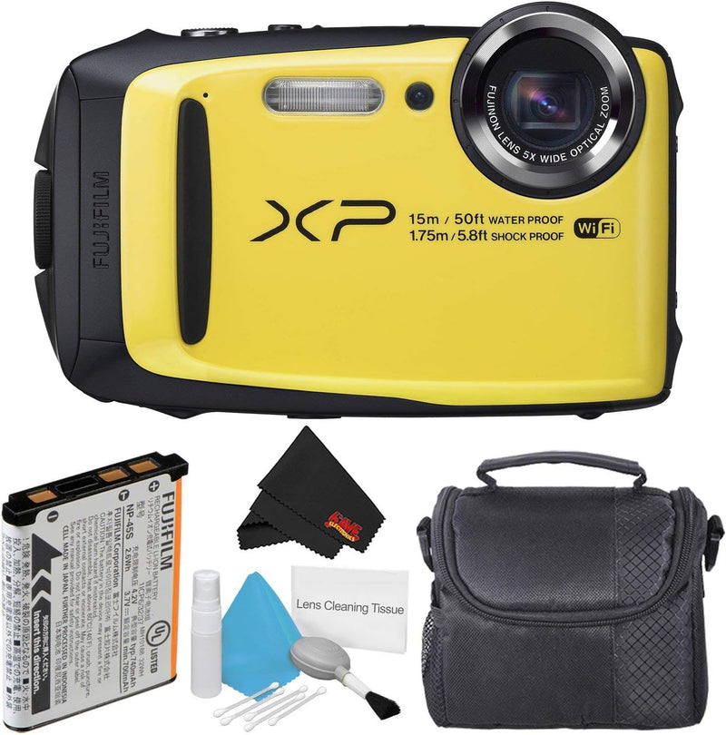 Fujifilm 16500466 FinePix XP90 Yellow Waterproof Camera Bundle — main product image