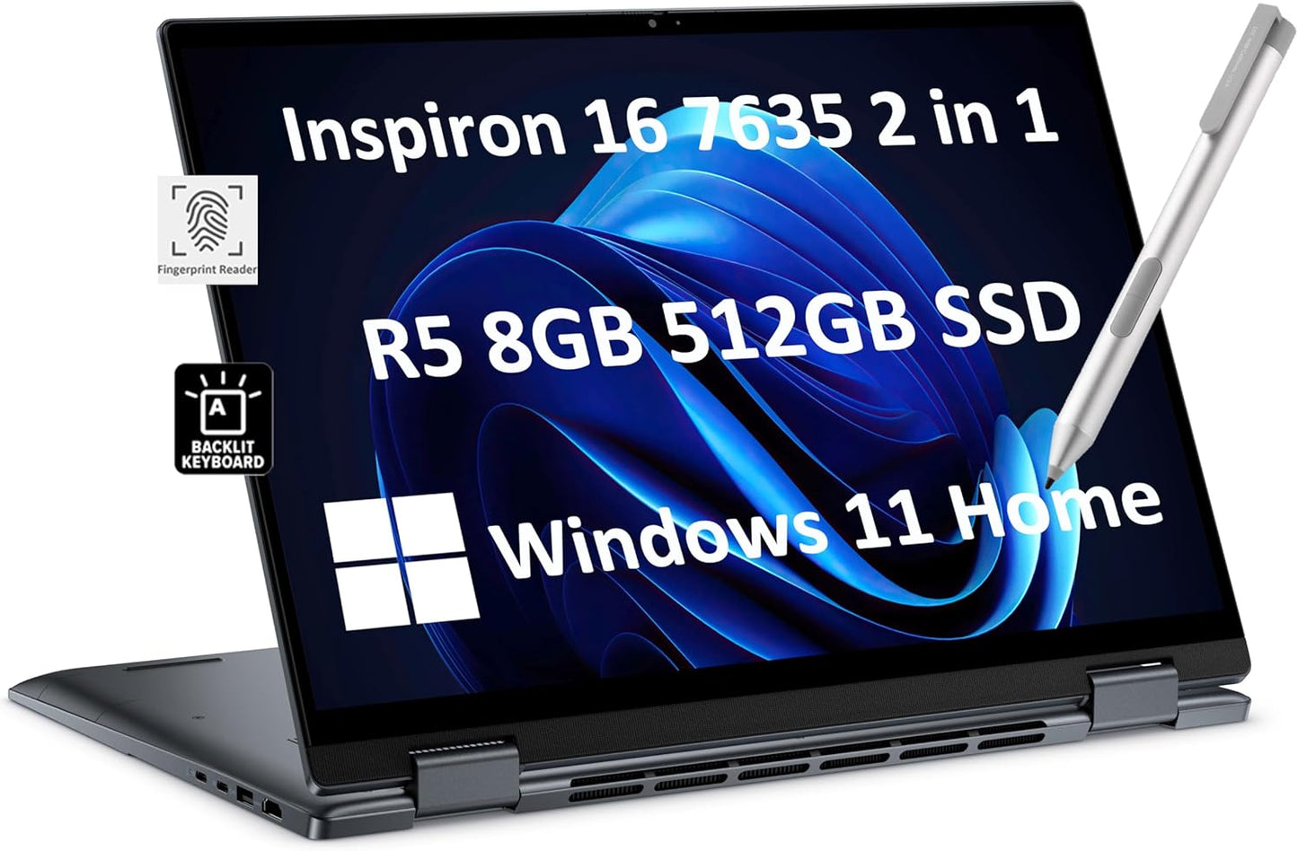 Dell Inspiron 16 7635 2-in-1 Ryzen Touch Laptop