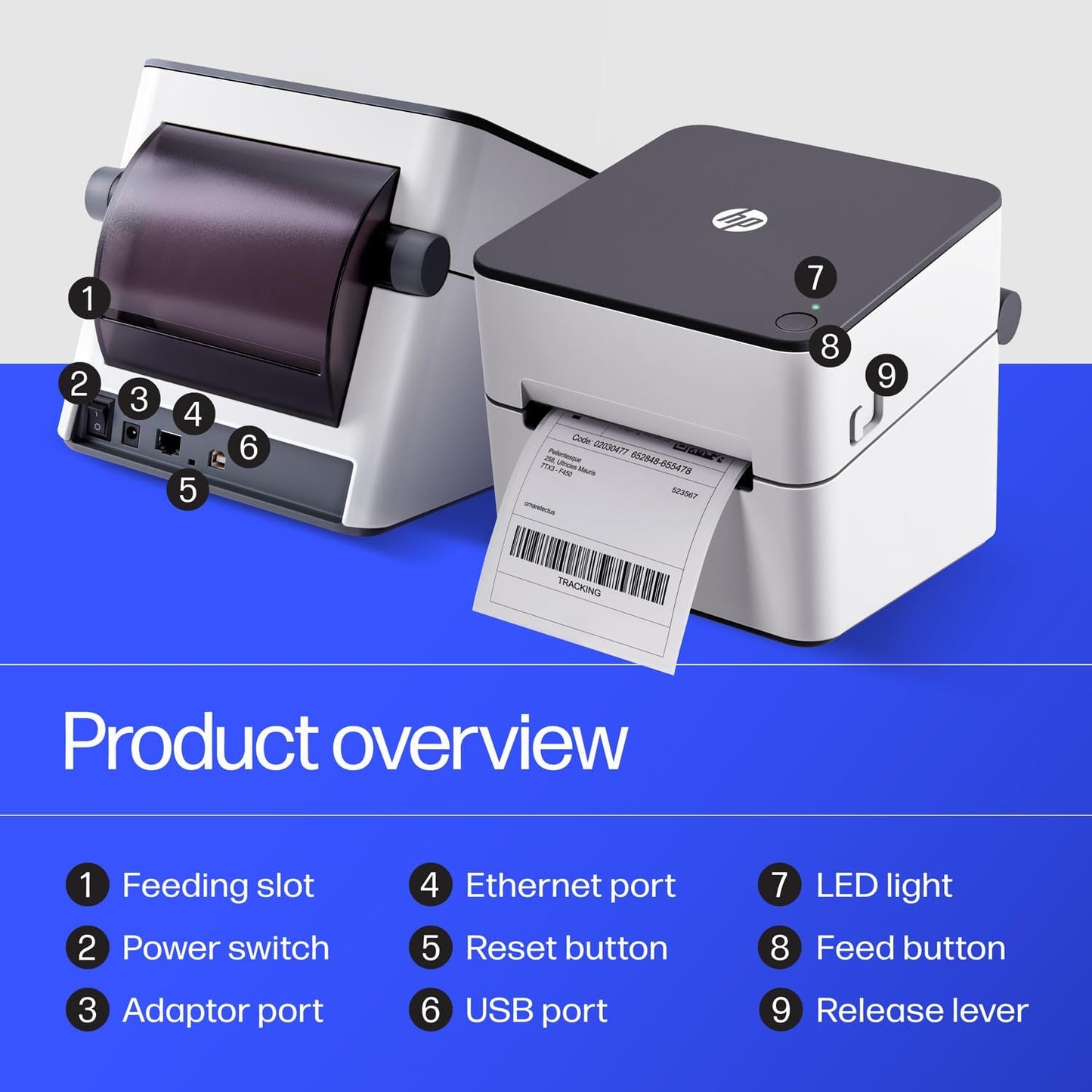 HP HPKE30-PARENT Direct Thermal Label Printer - 300 DPI, Ethernet
