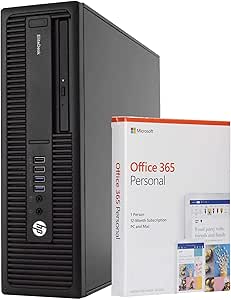 HP EliteDesk 800G2 Renewed Desktop PC 8GB RAM, 512GB SSD