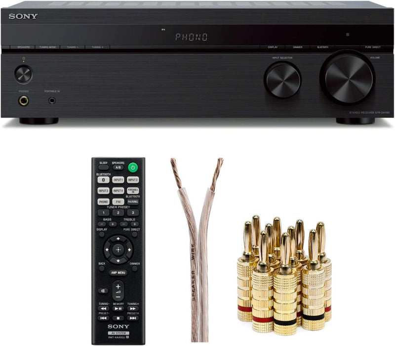 Sony STRDH190 2-Ch Stereo Receiver Bluetooth Phono Bundle — main product image