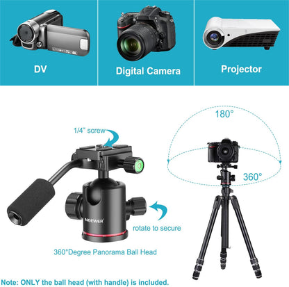 Neewer Heavy Duty Camera Tripod Ball Head with Quick Shoe