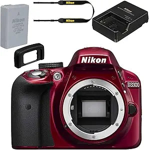 Nikon D3300 Red 24MP CMOS Digital SLR (Body Only)